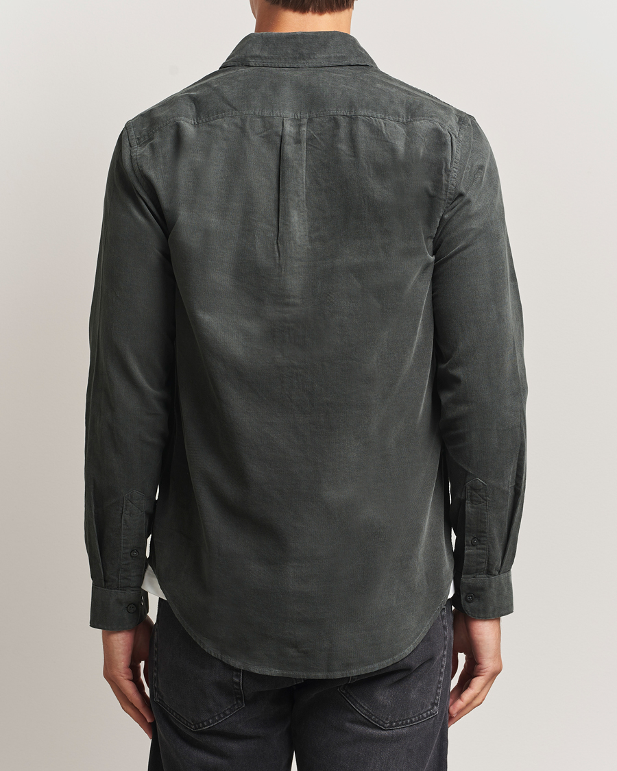 Herren | Hemden | Samsøe Samsøe | Liam Baby Cord Shirt Black Oyster