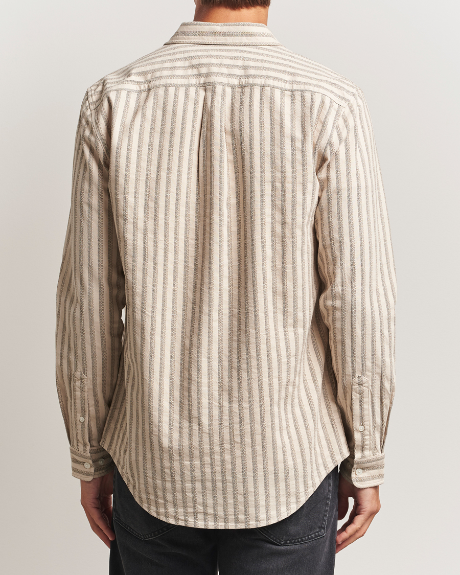 Herren | Hemden | Samsøe Samsøe | Liam Striped Shirt Canteen Green