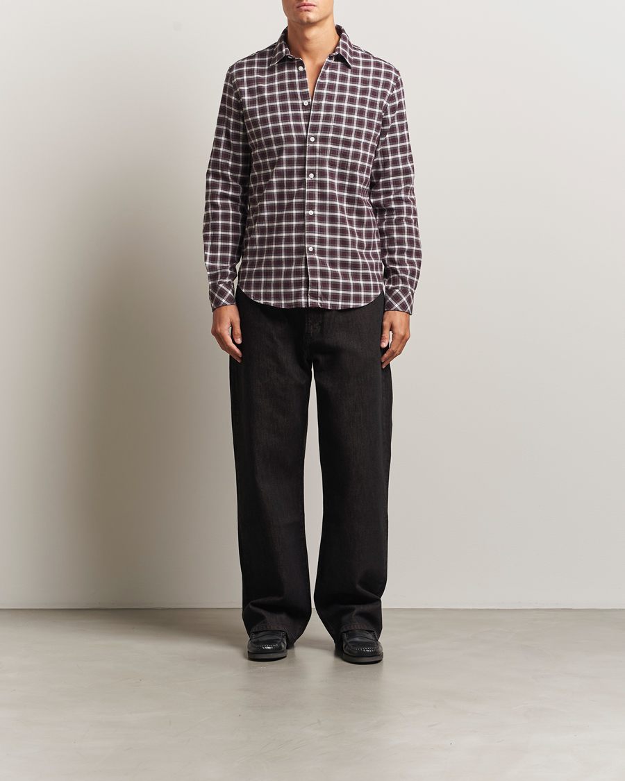Herren | Hemden | Samsøe Samsøe | Liam Brushed Cotton Checked Shirt Raisin