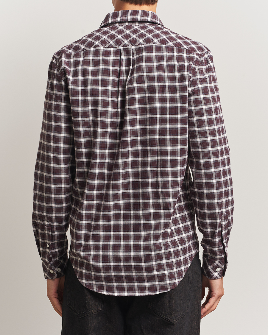 Herren | Hemden | Samsøe Samsøe | Liam Brushed Cotton Checked Shirt Raisin