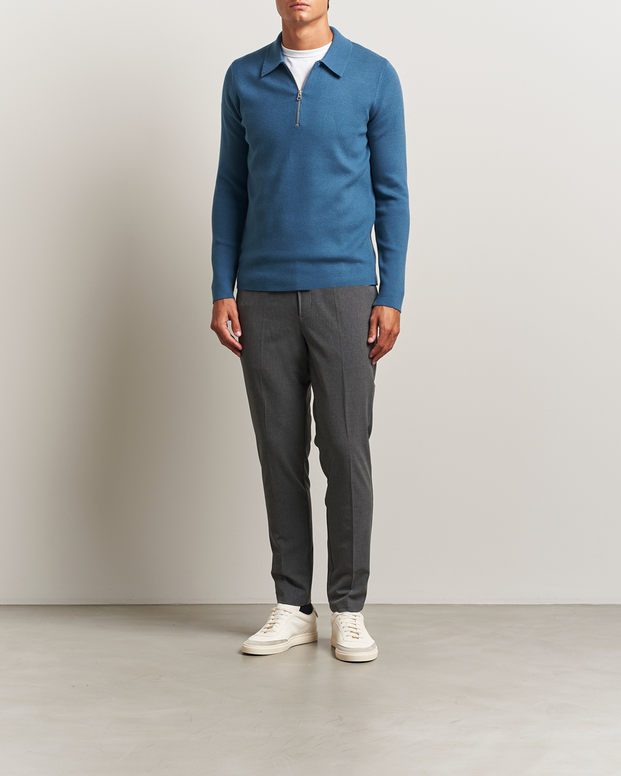 Herren | Pullover | Samsøe Samsøe | Guna Half Zip Stellar Blue