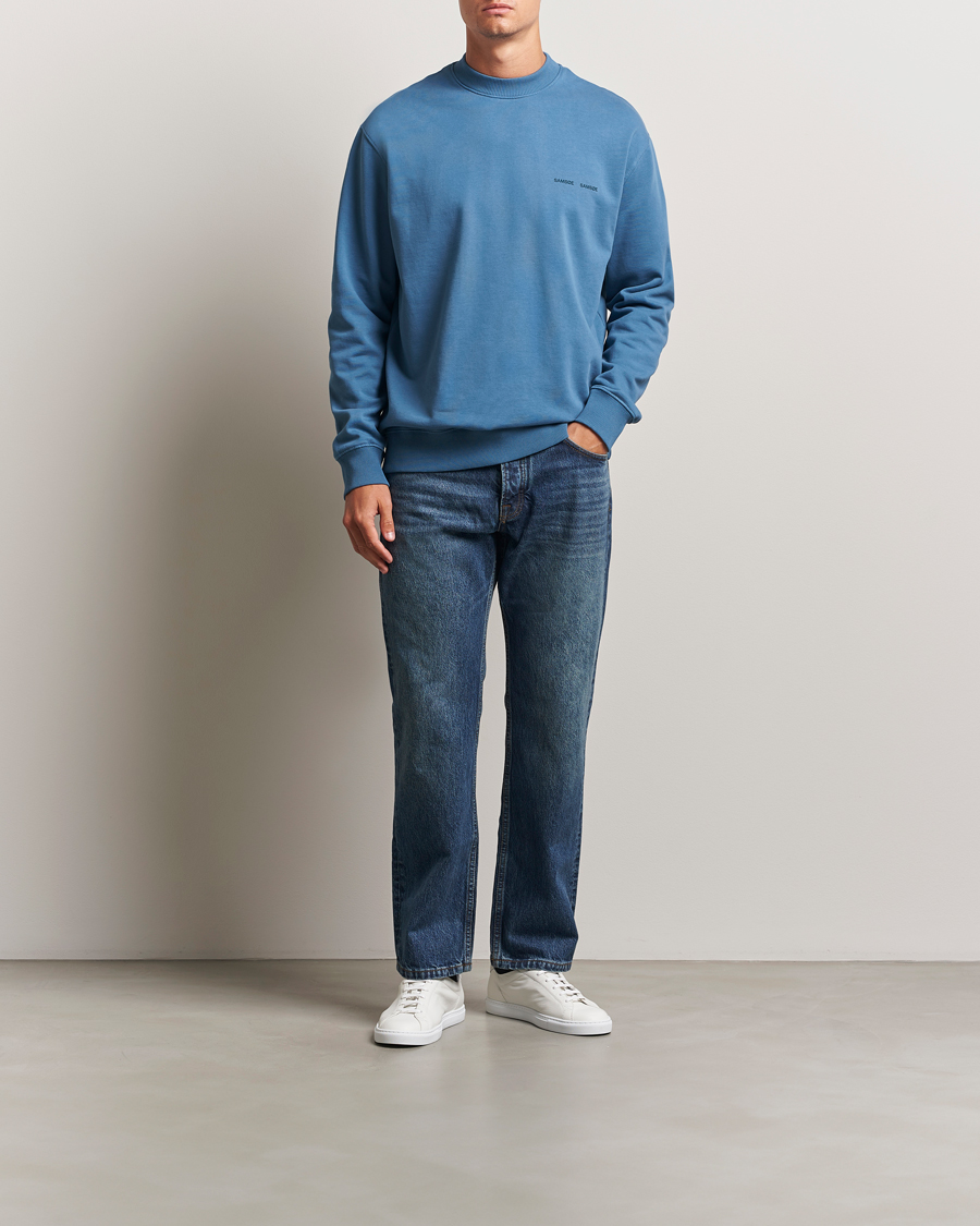 Herren | Pullover | Samsøe Samsøe | Norsbro Crew Neck Sweatshirt Stellar Blue