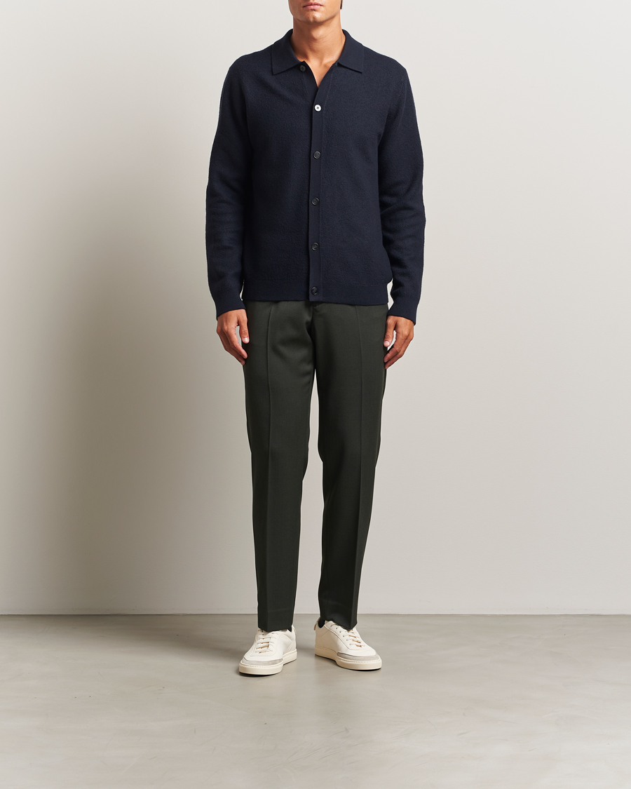 Herren | Pullover | Samsøe Samsøe | Richard Merino Knitted Cardigan Salute Navy