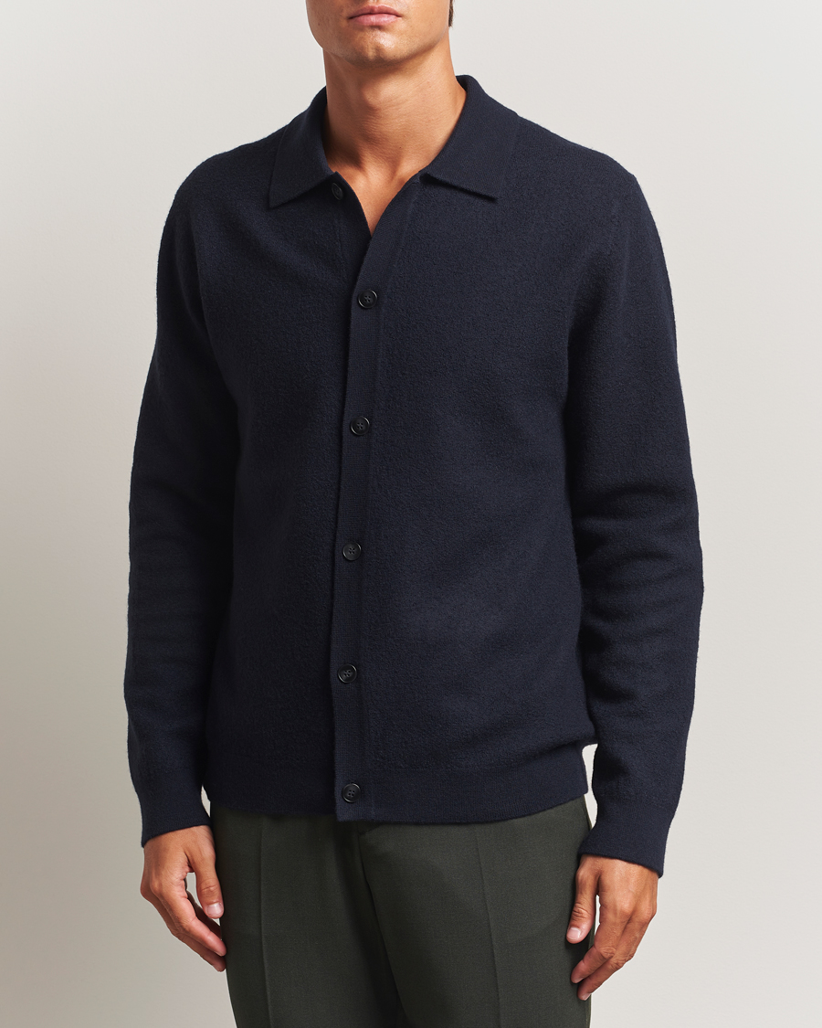 Herren | Pullover | Samsøe Samsøe | Richard Merino Knitted Cardigan Salute Navy