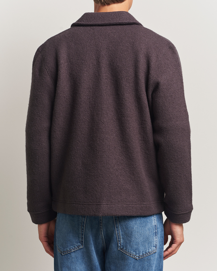 Herren | Pullover | Samsøe Samsøe | Hannes Boiled Wool Full Zip Turkish Coffee