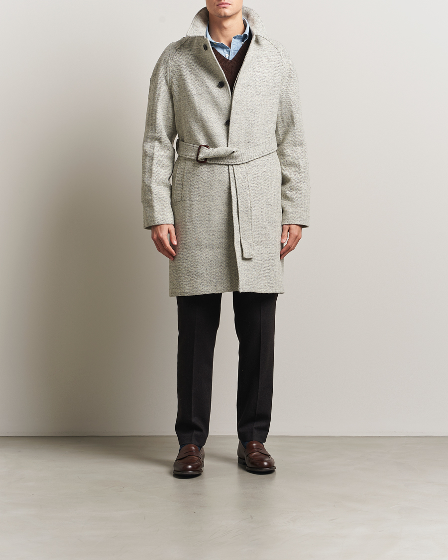 Herren | Jacken | Walker Slater | Watson Harris Tweed Herringbone Coat Light Grey