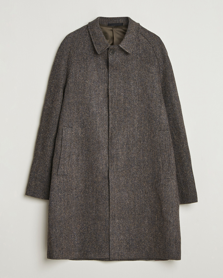 Herren | Jacken | Walker Slater | Watson Harris Tweed Herringbone Coat Dark Brown
