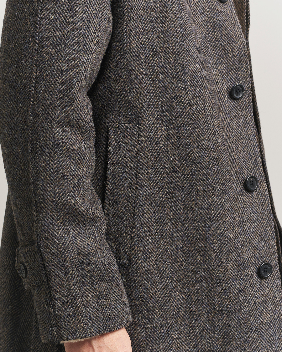 Herren | Jacken | Walker Slater | Watson Harris Tweed Herringbone Coat Dark Brown