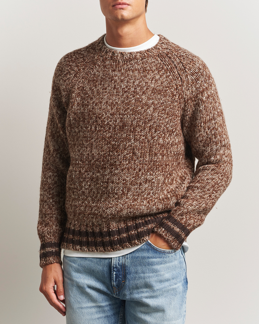 Herren | Pullover | GANT 240 Mulberry Street | Wool Heavy Knitted Sweater Light Brown Melange