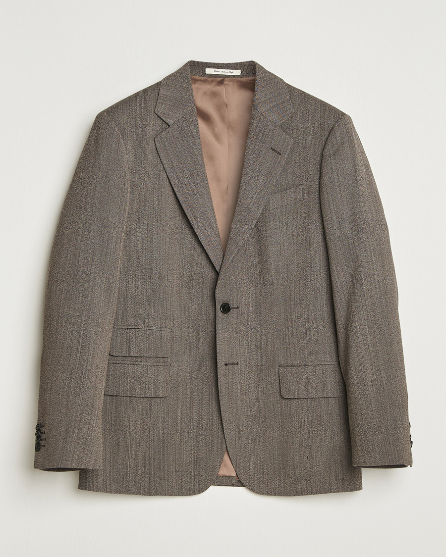 Herren | Sakkos | GANT 240 Mulberry Street | Herringbone Suit Jacket Deep Brown