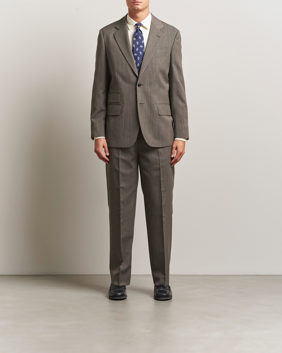 Herren | Sakkos | GANT 240 Mulberry Street | Herringbone Suit Jacket Deep Brown