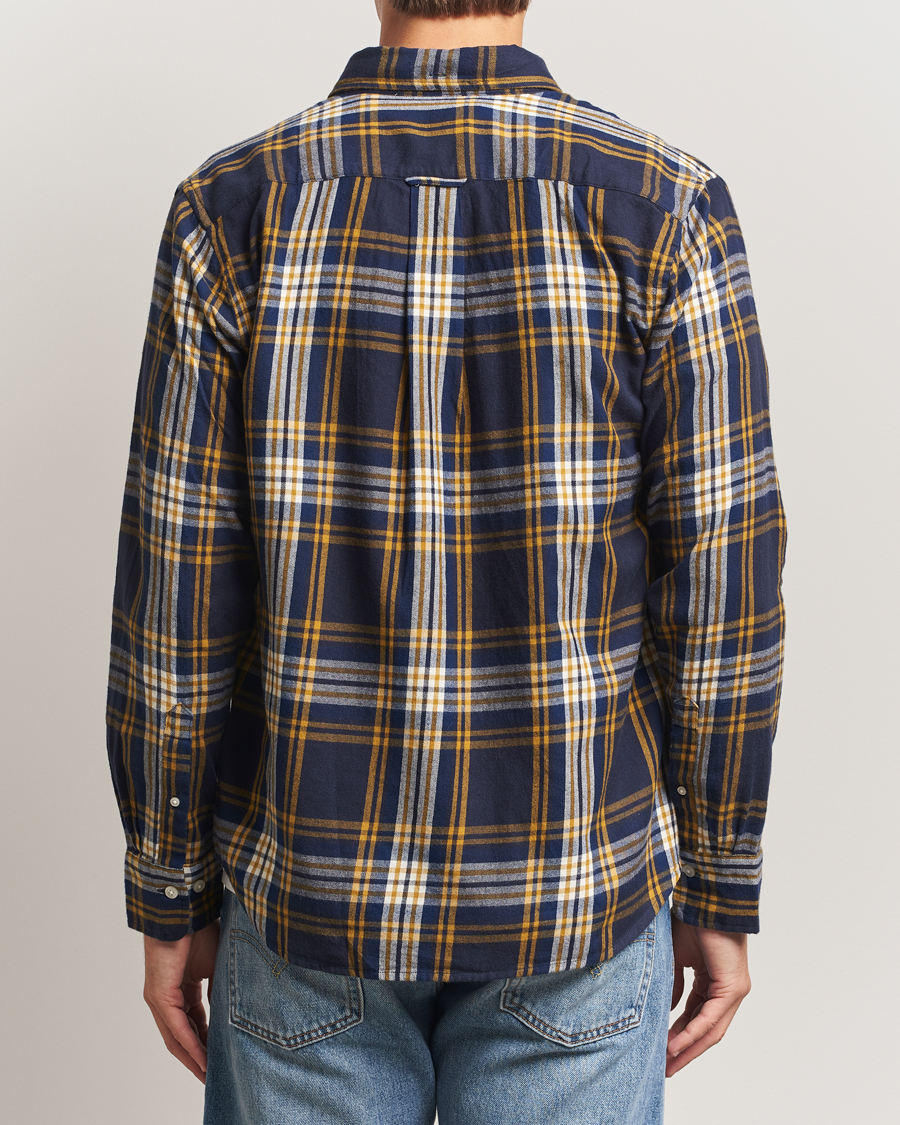Herren | Hemden | GANT | Regular Fit Checked Flannel Shirt Evening Blue