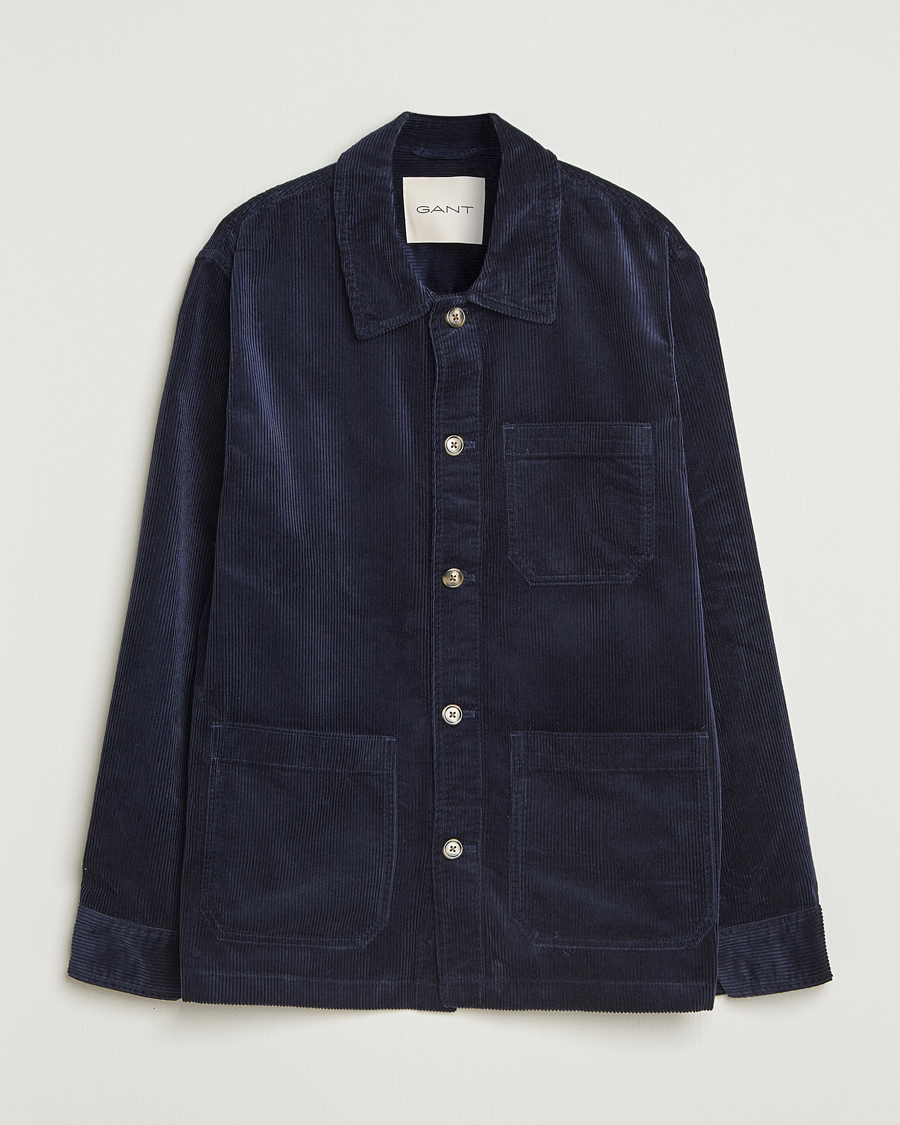 Herren | Hemden | GANT | Regular Fit Corduroy Overshirt Evening Blue
