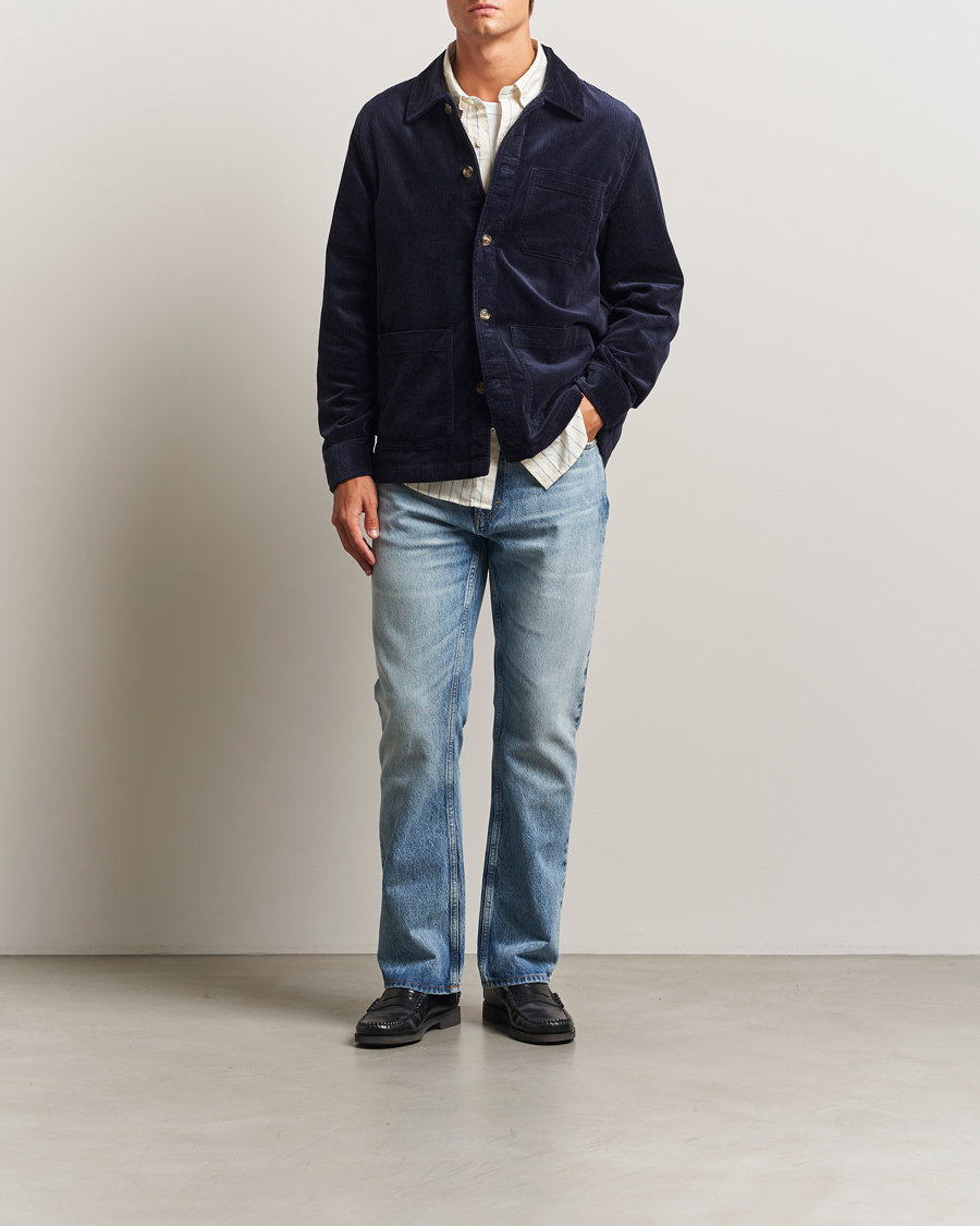 Herren | Hemden | GANT | Regular Fit Corduroy Overshirt Evening Blue