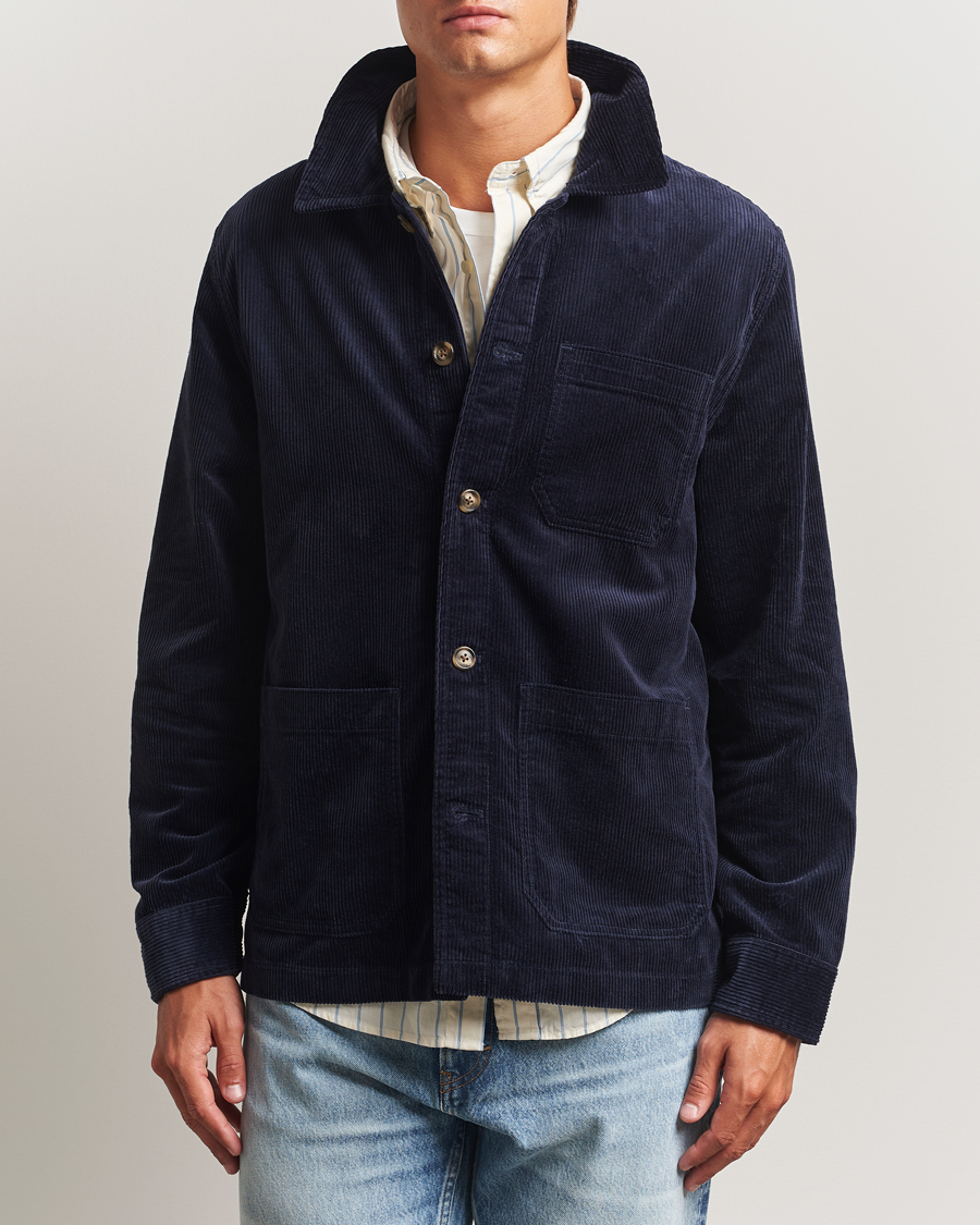 Herren | Hemden | GANT | Regular Fit Corduroy Overshirt Evening Blue