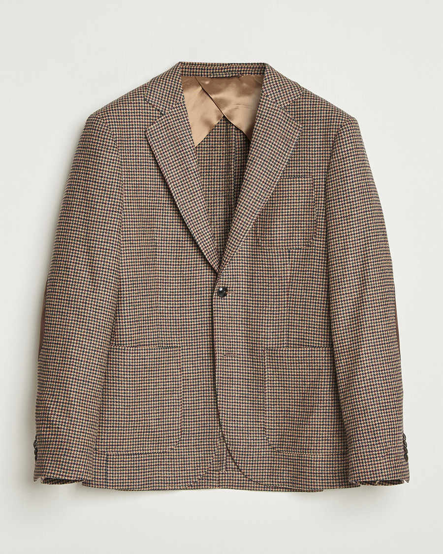 Herren | Sakkos | GANT | Wool Houndstooth Blazer Light Taupe