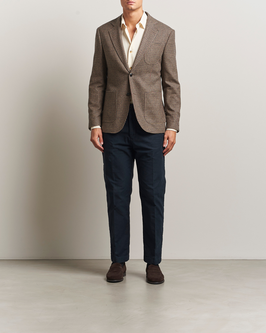 Herren | Sakkos | GANT | Wool Houndstooth Blazer Light Taupe
