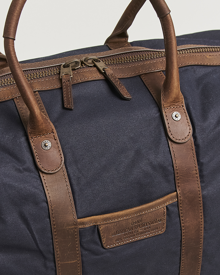 Herren | Taschen | GANT | Waxed Cotton Duffle Bag Evening Blue