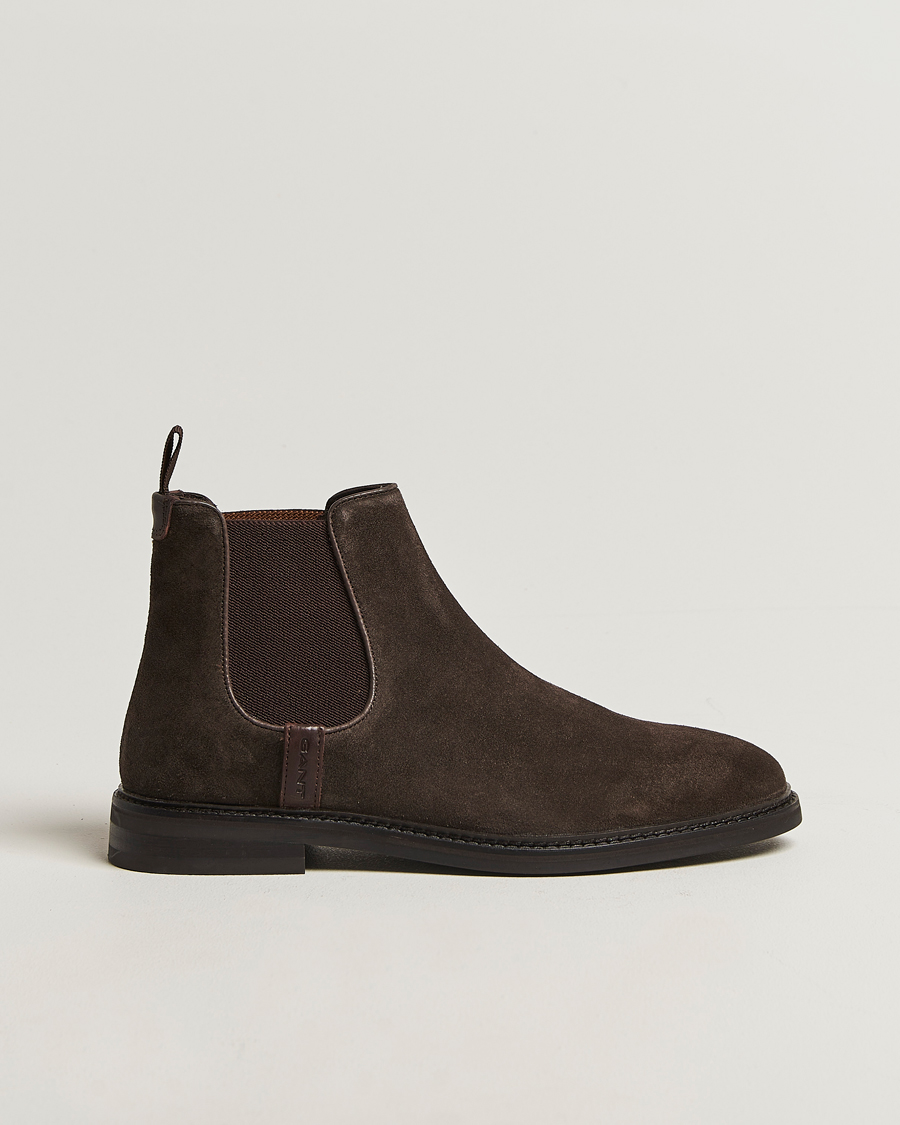 Herren | Boots | GANT | Bidford Suede Chelsea Boot Dark Brown