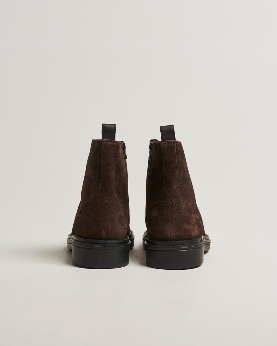 Herren | Boots | GANT | Boggar Suede Brouge Boot Espresso Brown