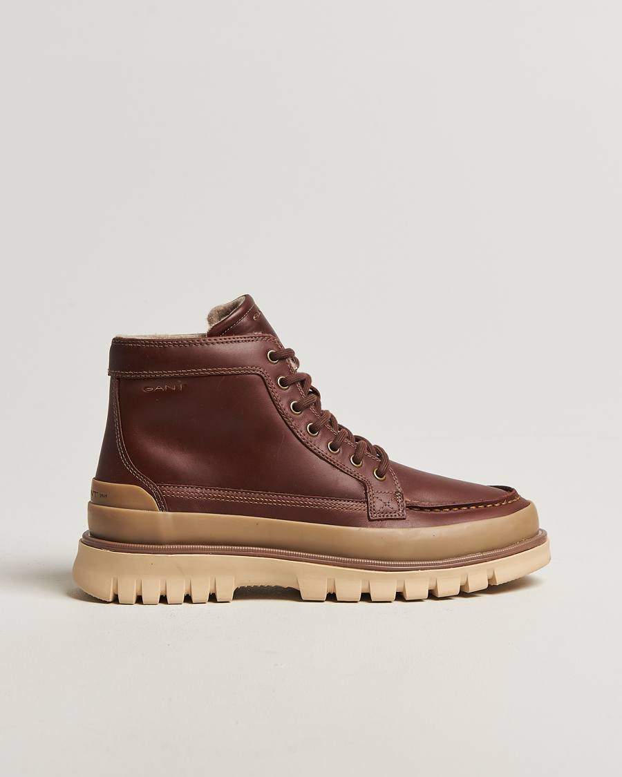 Herren | GANT Nebrada Leather Moc Toe Boot Cognac | GANT | Nebrada Leather Moc Toe Boot Cognac