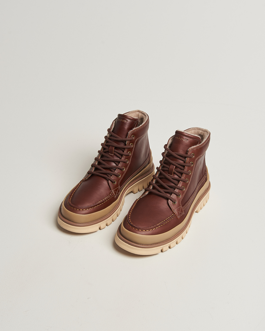 Herren | GANT Nebrada Leather Moc Toe Boot Cognac | GANT | Nebrada Leather Moc Toe Boot Cognac