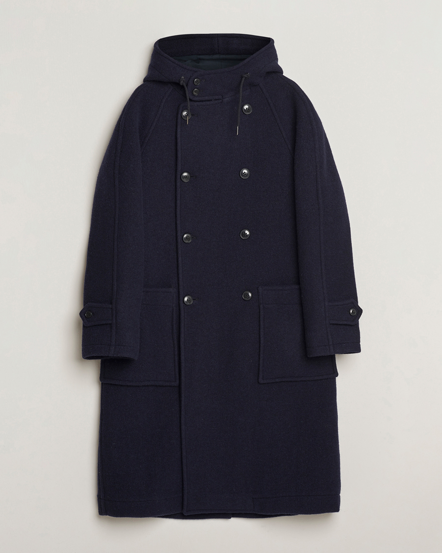 Herren | Jacken | Gloverall | Raglan Wool Coat Navy