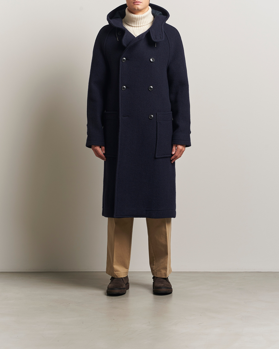 Herren | Jacken | Gloverall | Raglan Wool Coat Navy