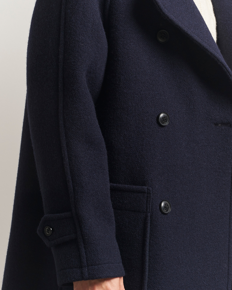 Herren | Jacken | Gloverall | Raglan Wool Coat Navy