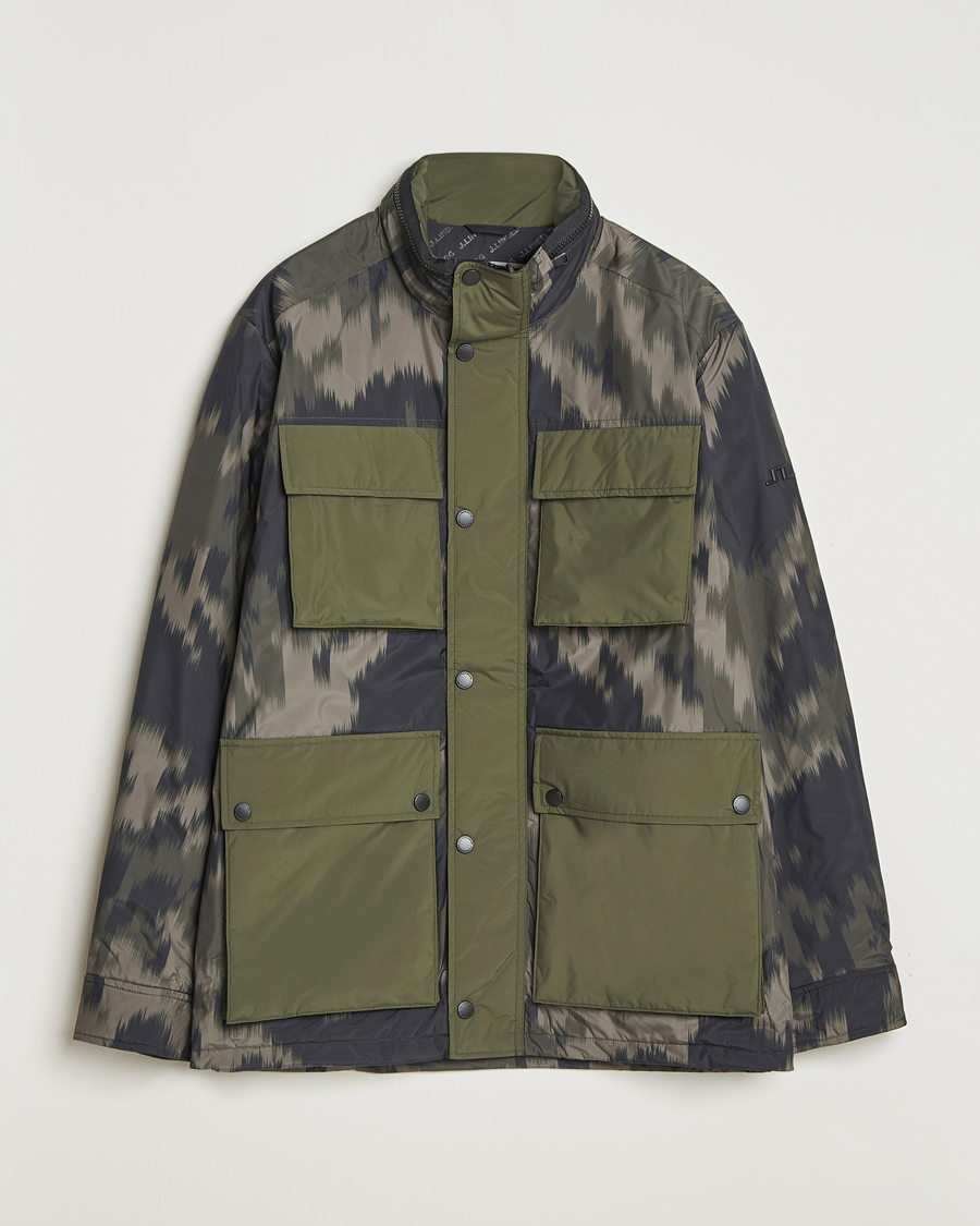 Herren | Jacken | J.Lindeberg | Aiden 2L Padded Printed Field Jacket Wrap Forest