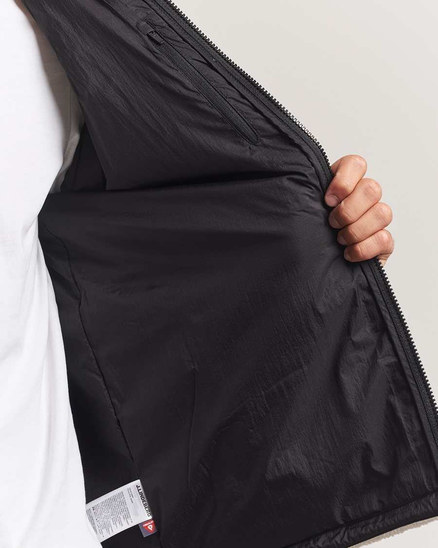 Herren | Pullover | J.Lindeberg | Provo Pile Hooded Full Zip Moonbeam