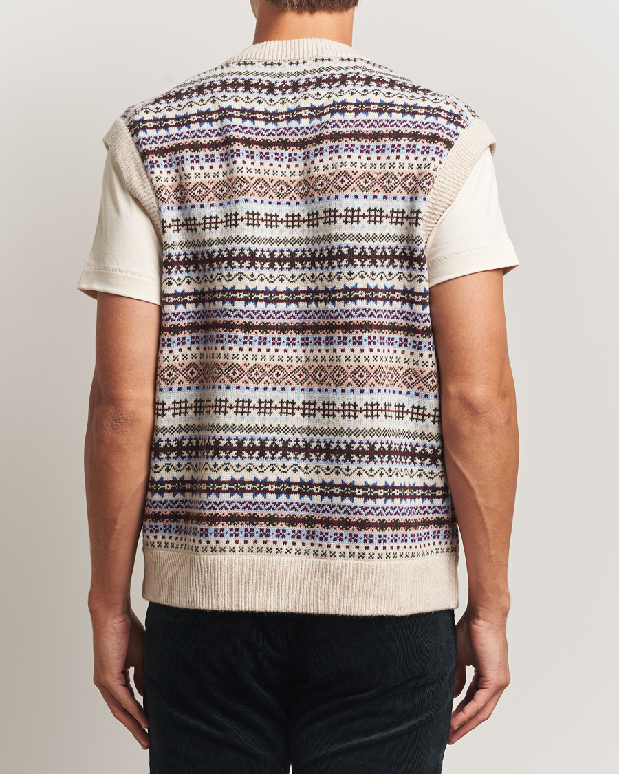 Herren | Pullover | NN07 | Robbie Fairisle Full Zip Vest Multi