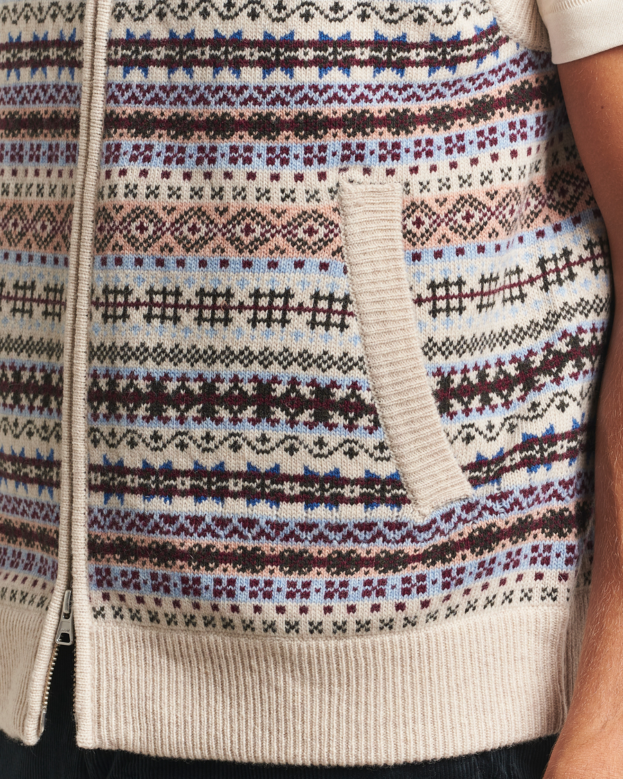 Herren | Pullover | NN07 | Robbie Fairisle Full Zip Vest Multi