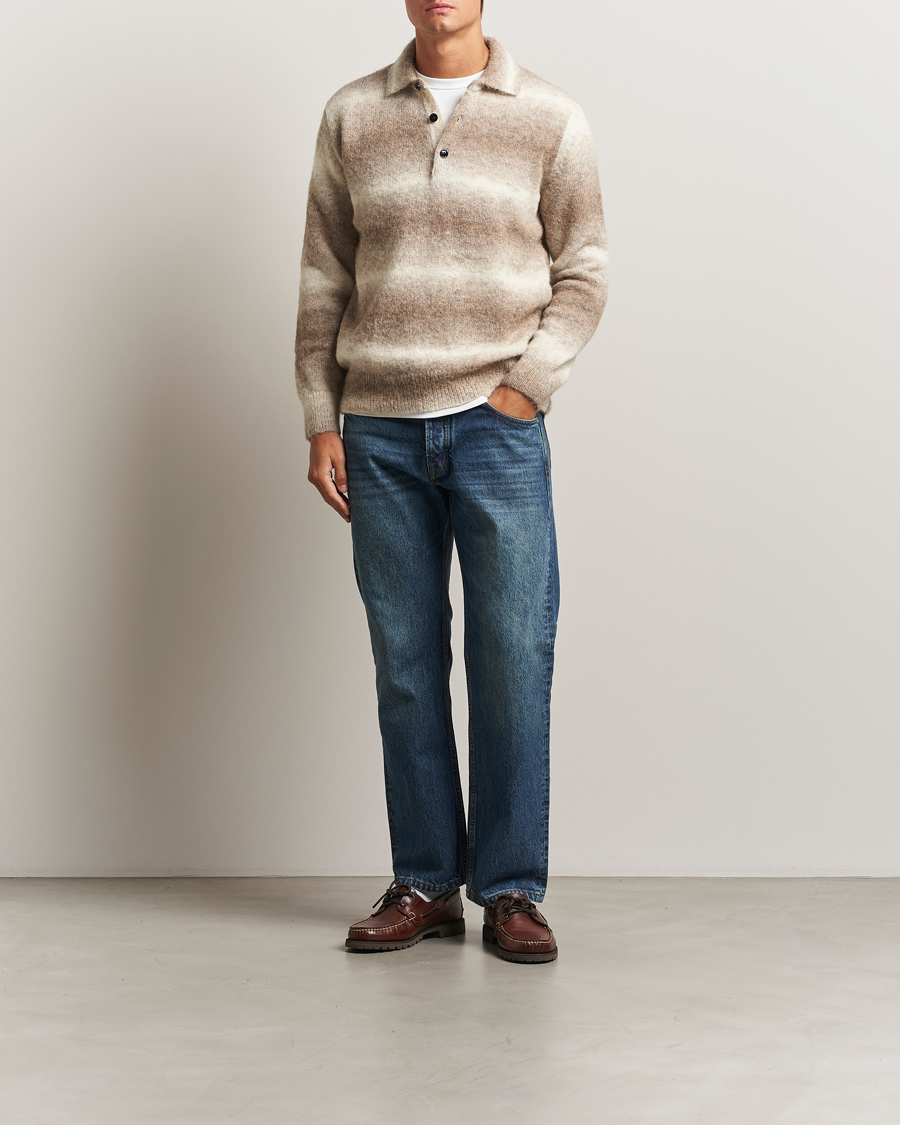Herren | Pullover | NN07 | Alfie Alpaca Knitted Polo Light Camel
