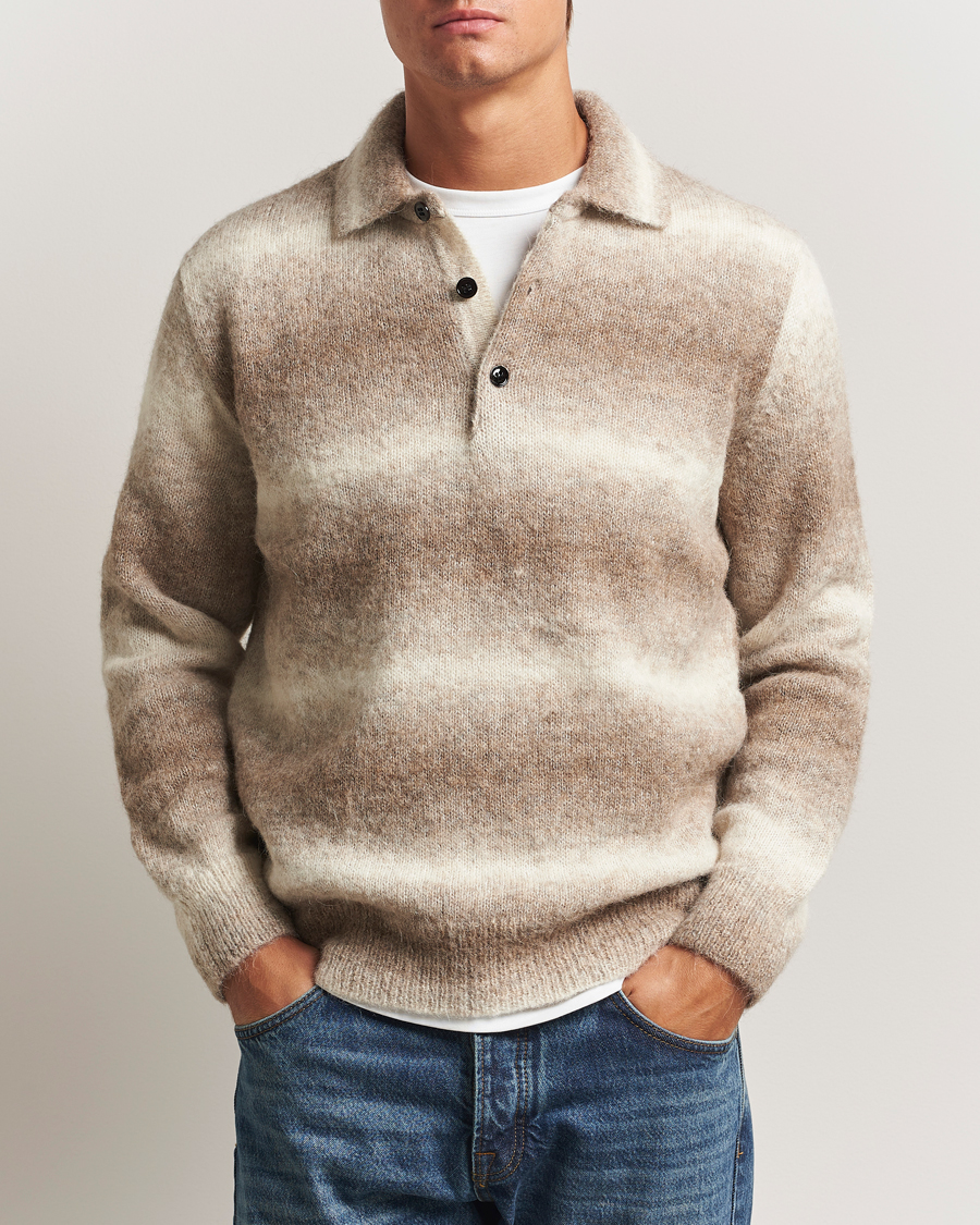 Herren | Pullover | NN07 | Alfie Alpaca Knitted Polo Light Camel