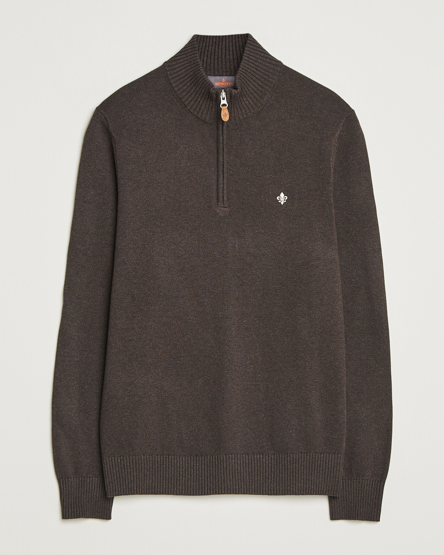 Herren | Pullover | Morris | Darmon Half Zip Brown