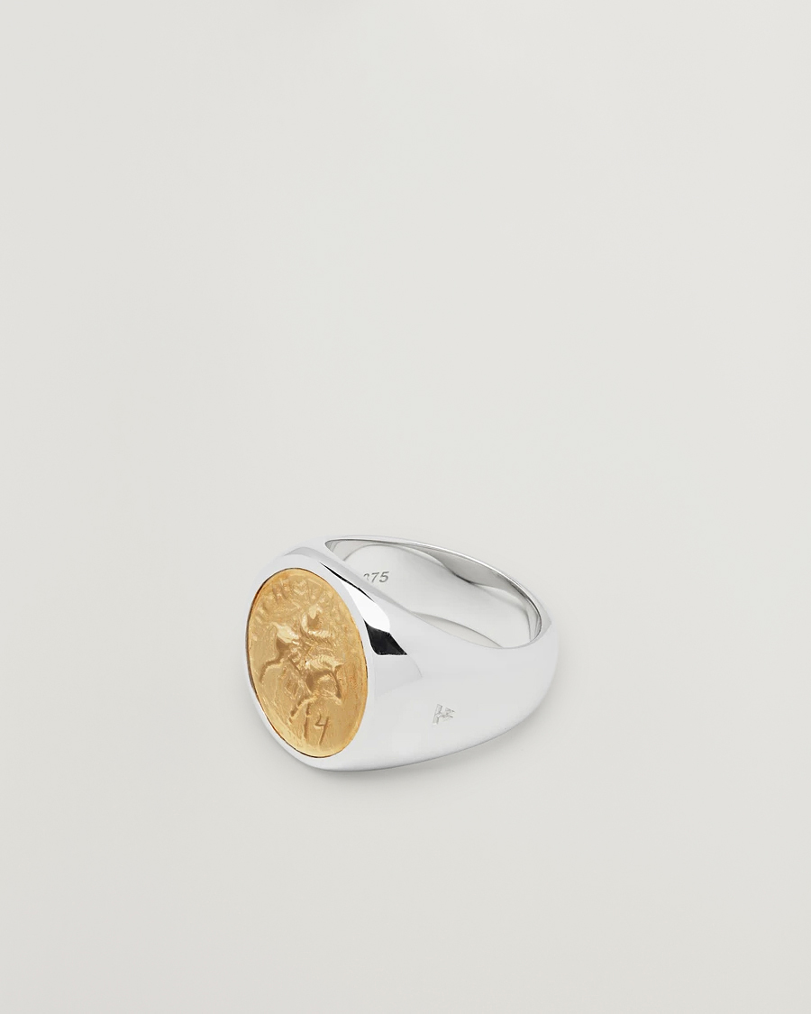 Herren | Schmuck | Tom Wood | Coin Pinky Ring Silver/Gold