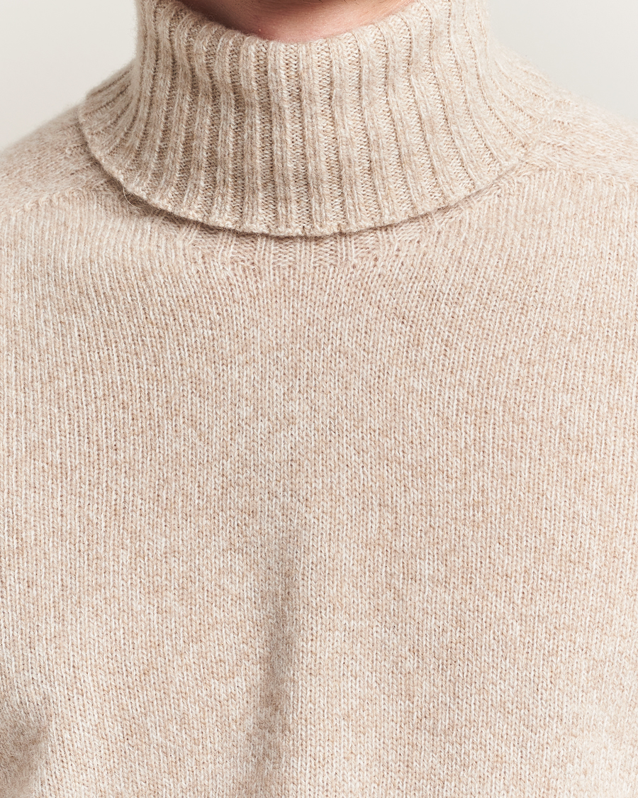 Herren | Pullover | Altea | Wool/Cashmere Rollneck Beige Melange