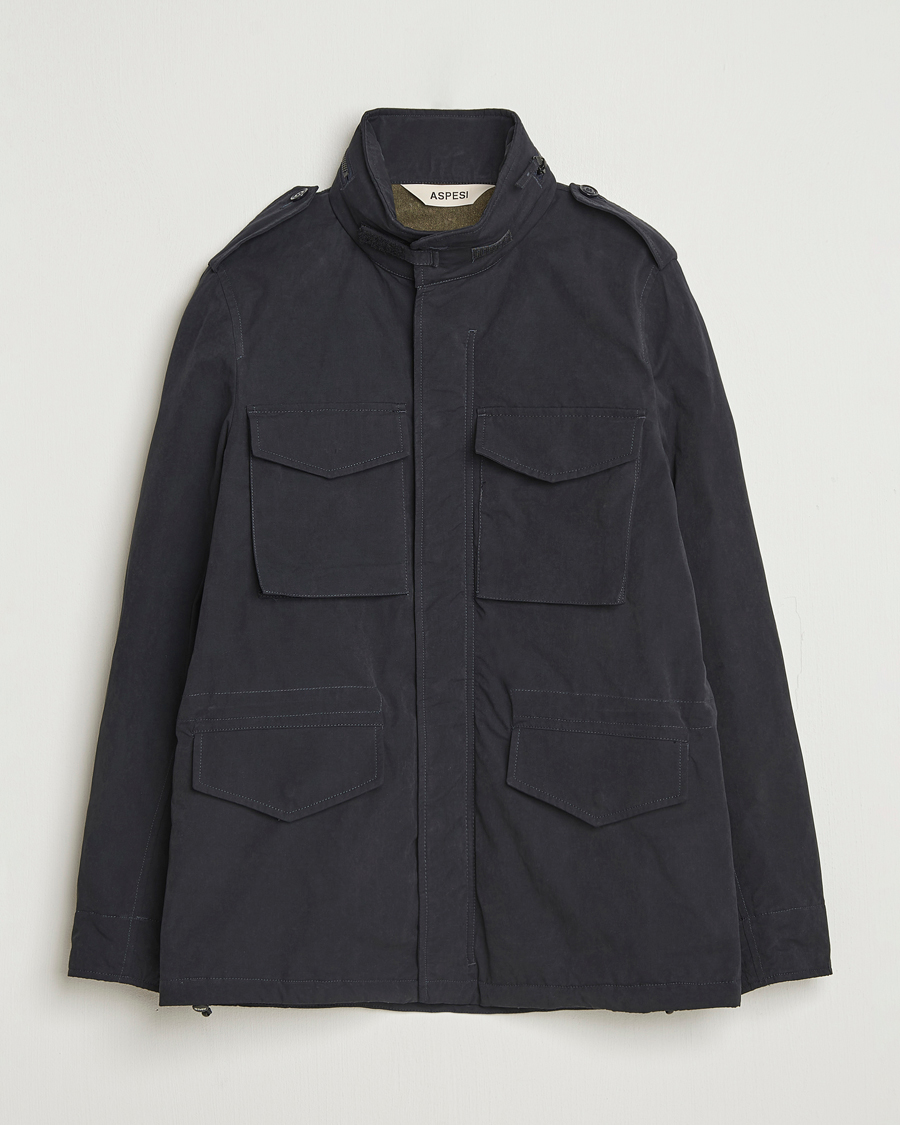 Herren | Jacken | Aspesi | Minifield Cotton Field Jacket Navy