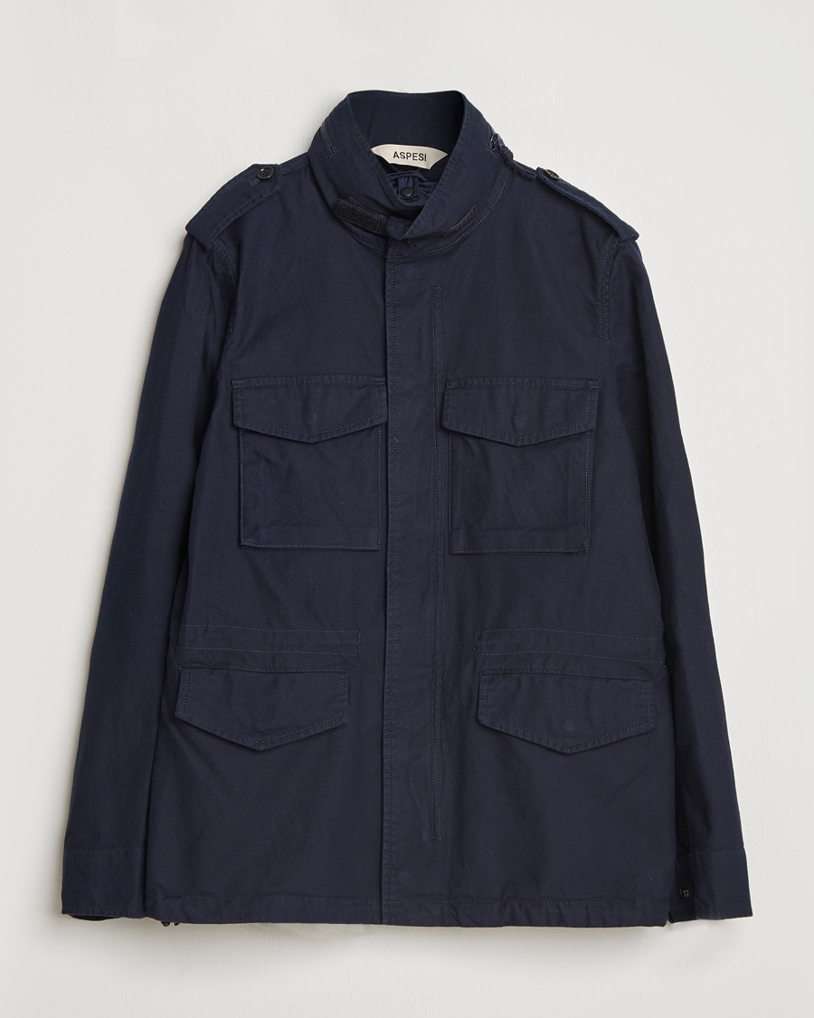 Herren | Jacken | Aspesi | Lined Cotton Field Jacket Navy