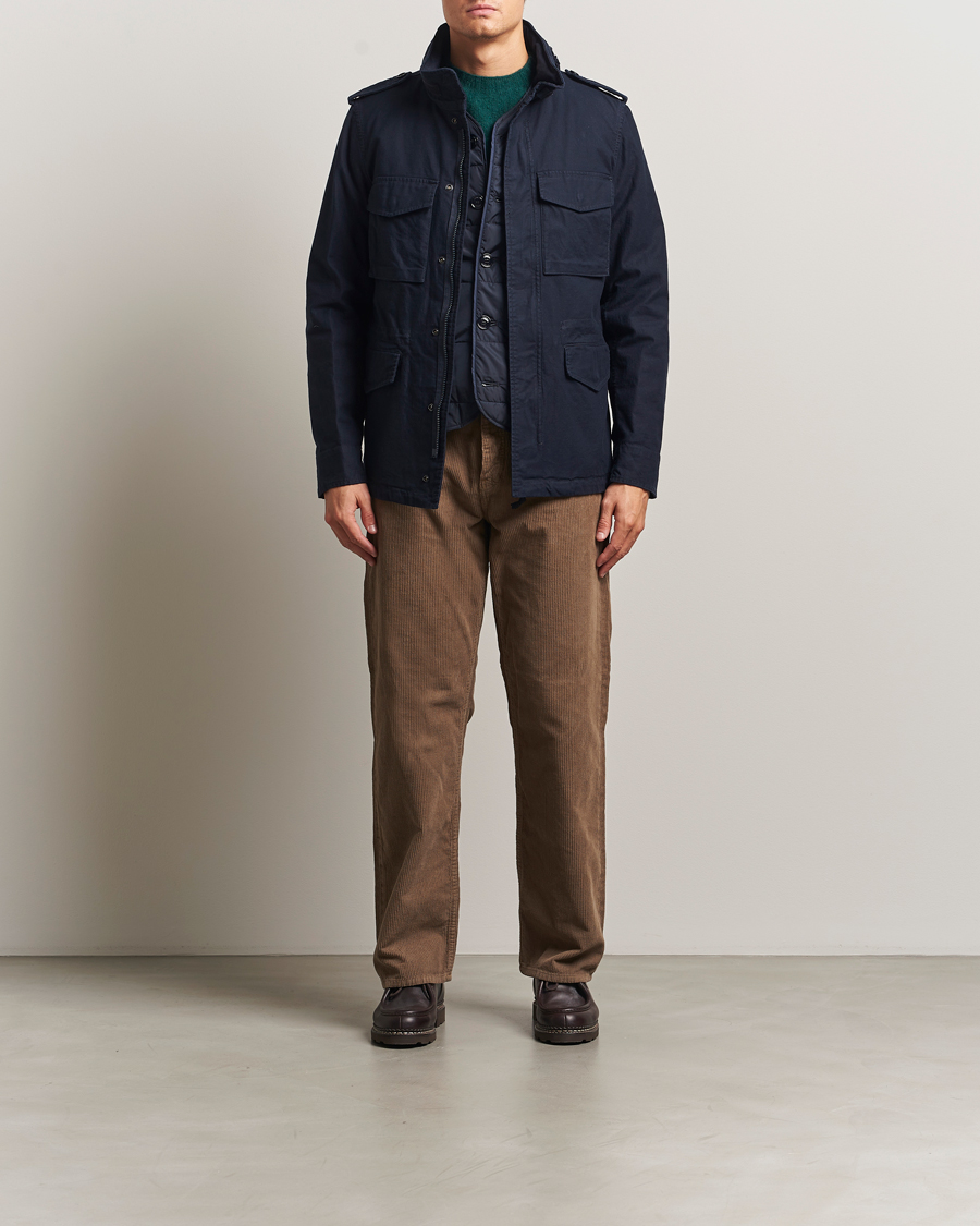 Herren | Jacken | Aspesi | Lined Cotton Field Jacket Navy