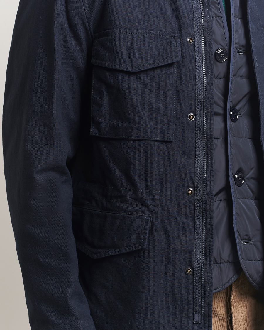 Herren | Jacken | Aspesi | Lined Cotton Field Jacket Navy