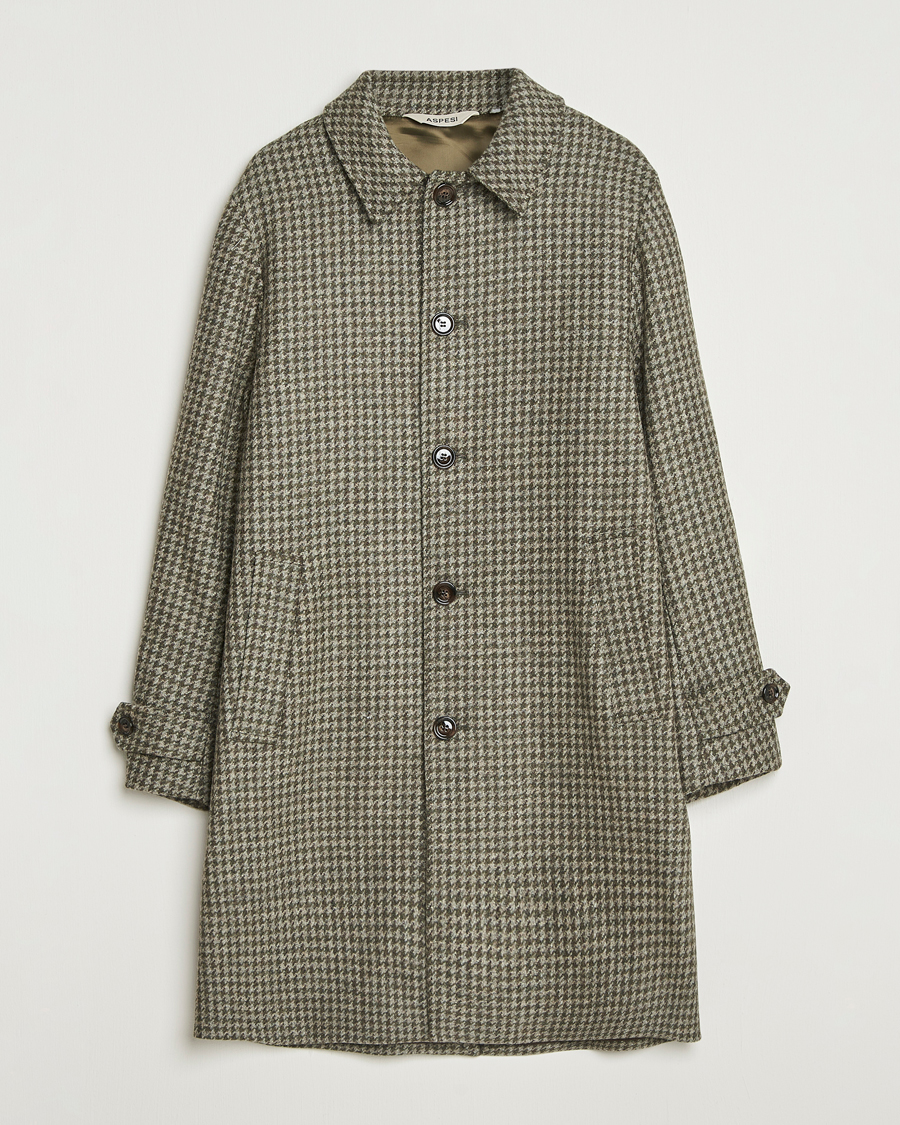 Herren | Jacken | Aspesi | Houndstooth Wool Coat Beige