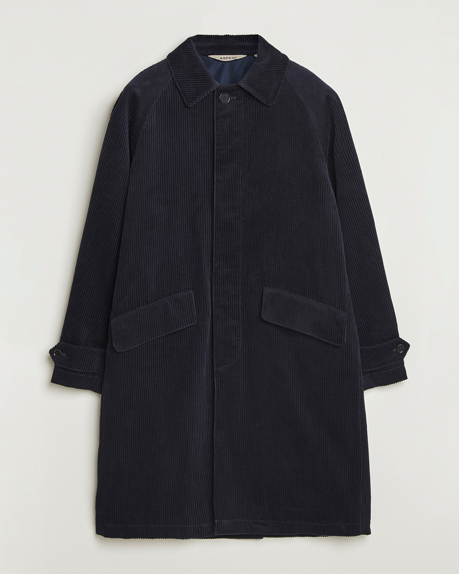 Herren | Jacken | Aspesi | Corduroy Raglan Coat Navy