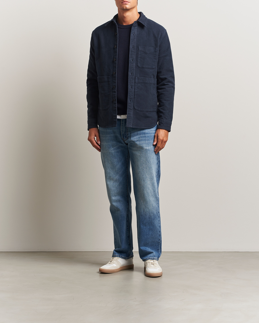 Herren | Hemden | Aspesi | Moleskine Utility Shirt Navy