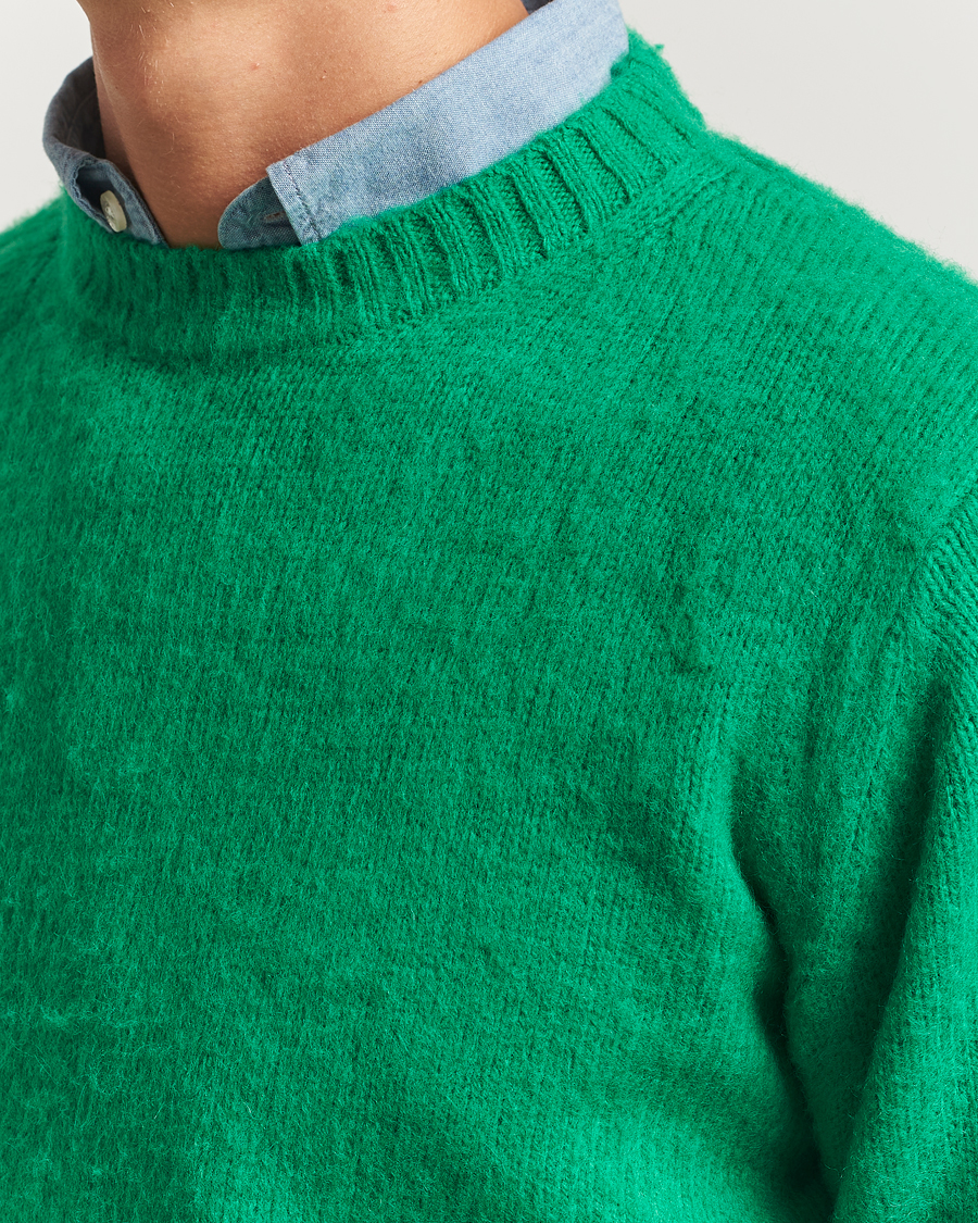 Herren | Pullover | Aspesi | Brushed Shetland Sweater Green