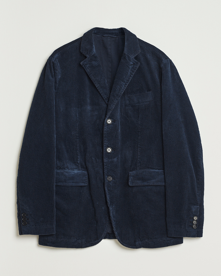 Herren | Sakkos | Aspesi | Corduroy Blazer Navy