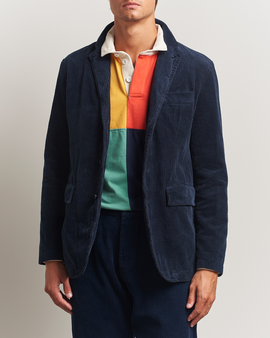 Herren | Sakkos | Aspesi | Corduroy Blazer Navy