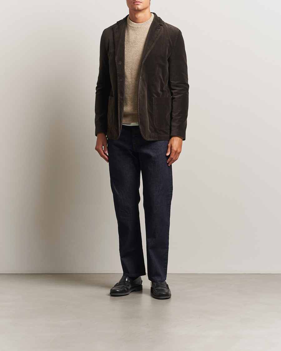 Herren | Sakkos | Aspesi | Soft Velvet Blazer Dark Brown