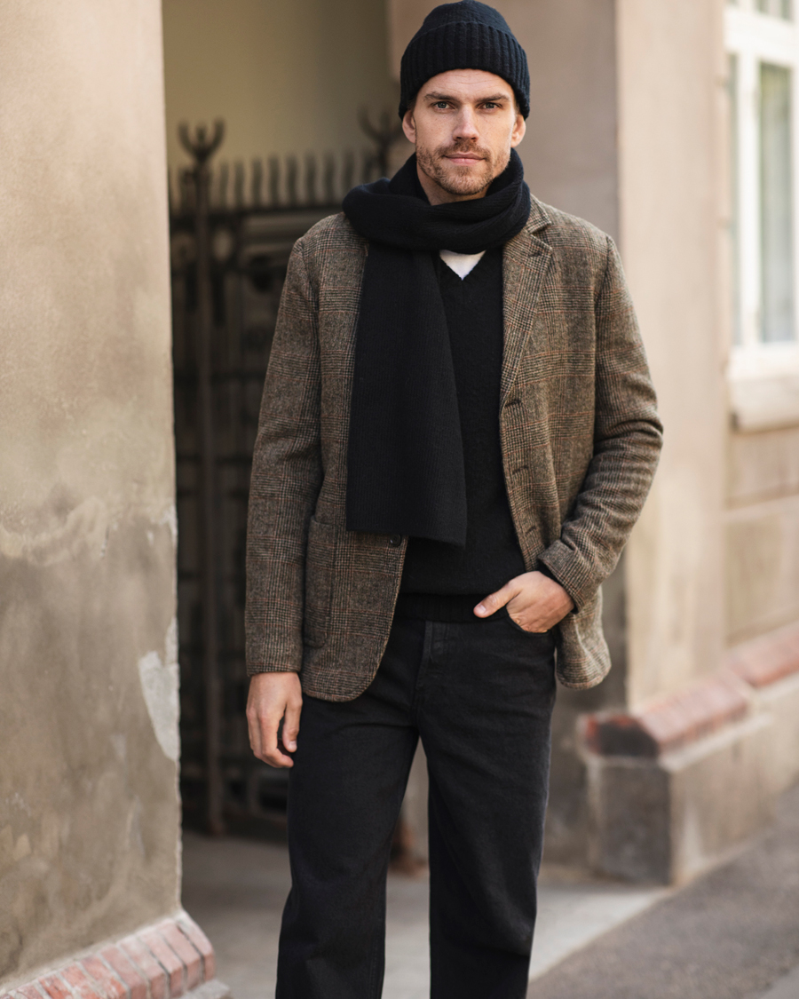 Herren | Sakkos | Aspesi | Harris Tweed Blazer Brown Check